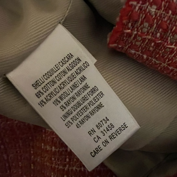 BCBGMAXAZRIA Short Sleeve Tweed Blazer Button Shirt - Picture 5 of 5